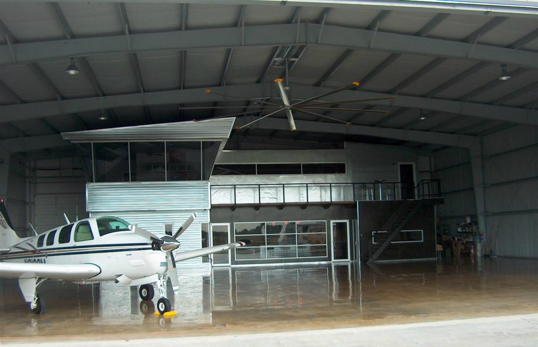 Hangar and control tower home, Texas, USA: You won't believe people live inside these hangar homes